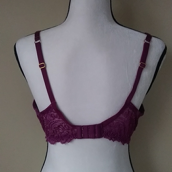 Victoria's Secret Very Sexy Lace Push-Up Without Padding Bra 38D Purple Pink - Picture 5 of 16